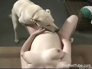 Messy-haired mature zoophile gets fucked real deep